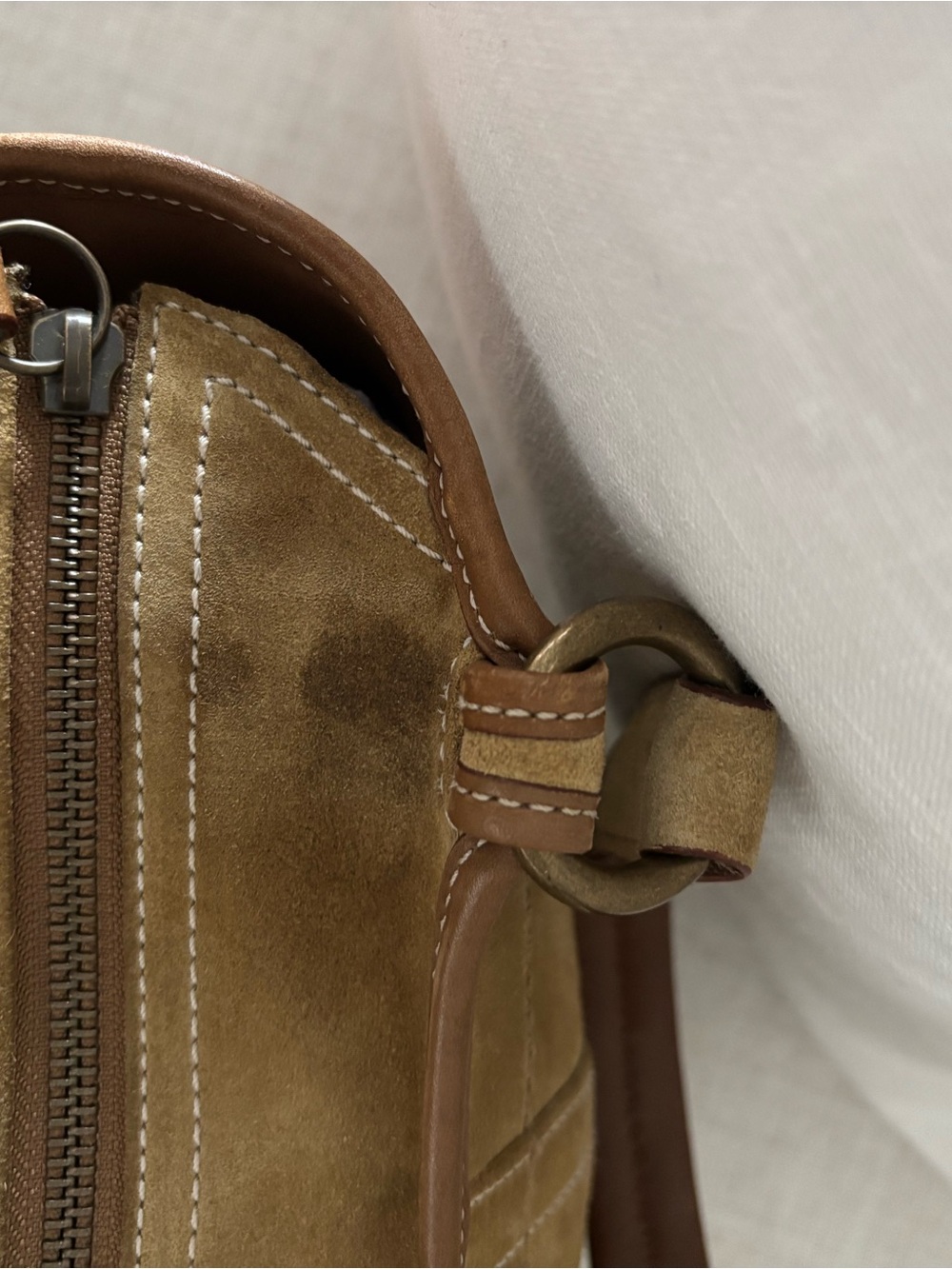 ππ¦ Vintage Coach Hampton Suede Buckle Mini Satchel - Picture 9 of 15